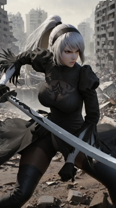 AI generated picture of YoRHa No.2 Type B