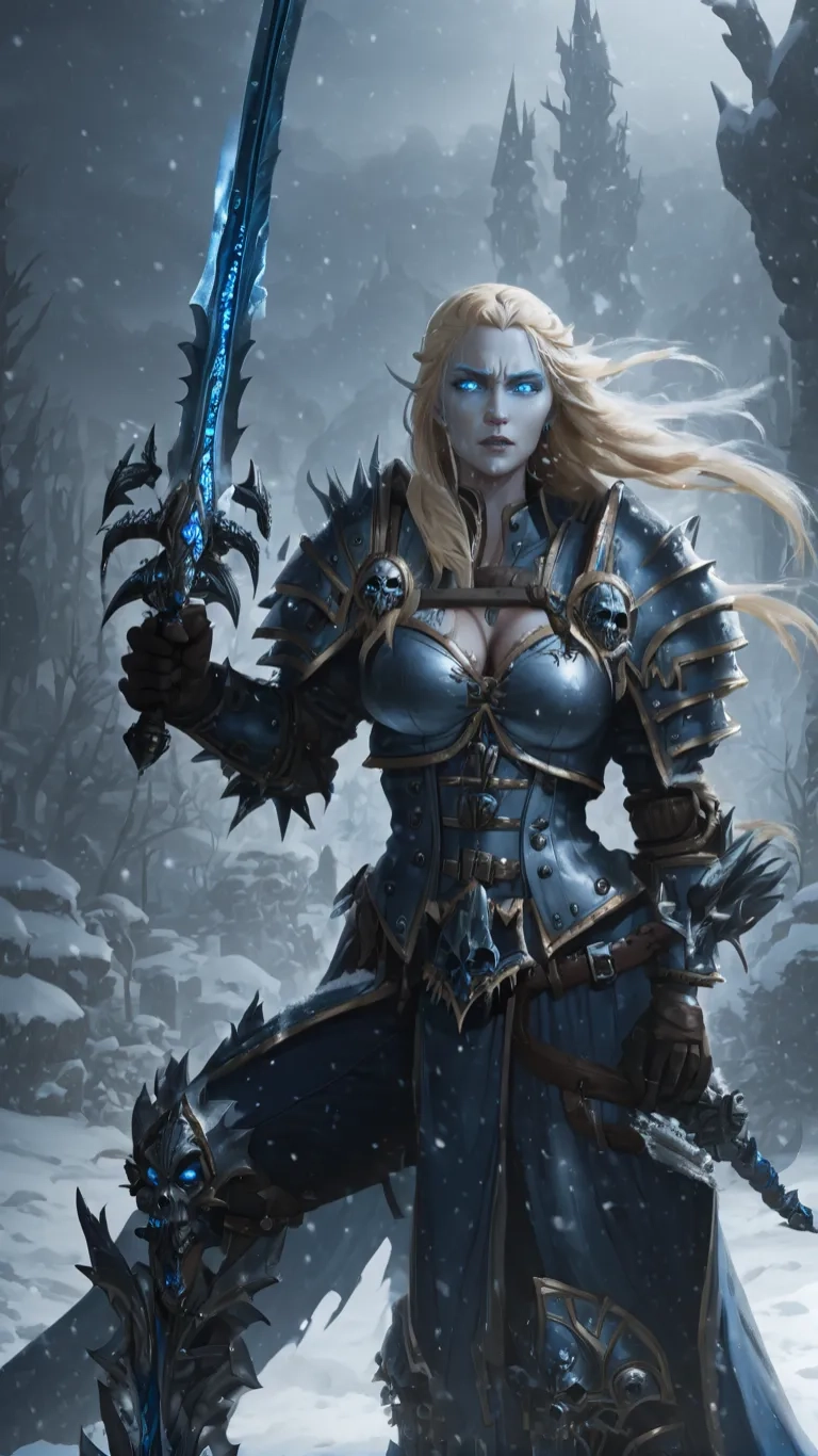 blizzard in the elder world and warrior sword
